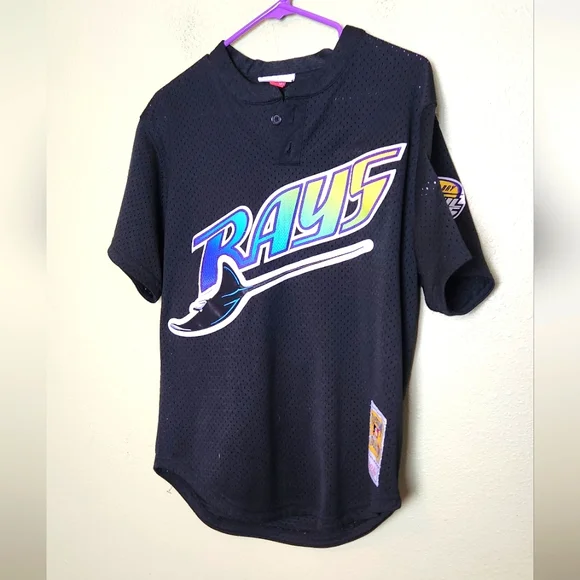 Mitchell Ness MLB Tampa Bay Devil Rays Wade Boggs #12 Jersey Mens Medium